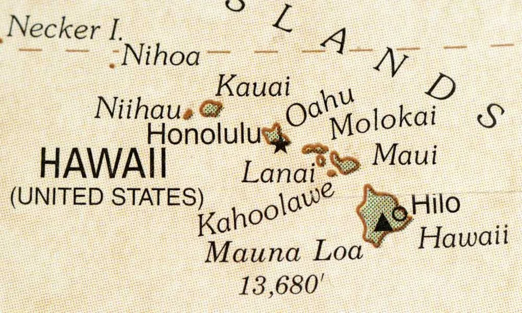Hawaii Map and size