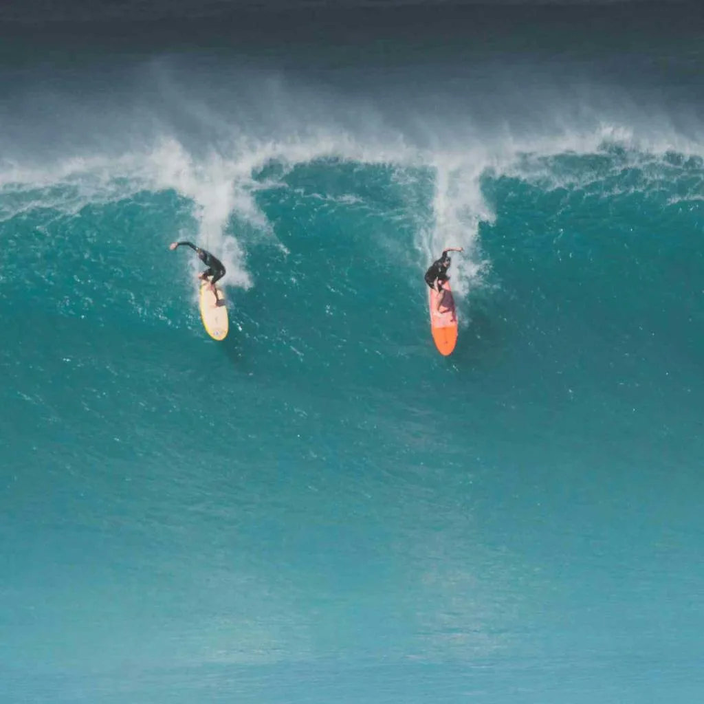 Big wave surfing in Hawaii