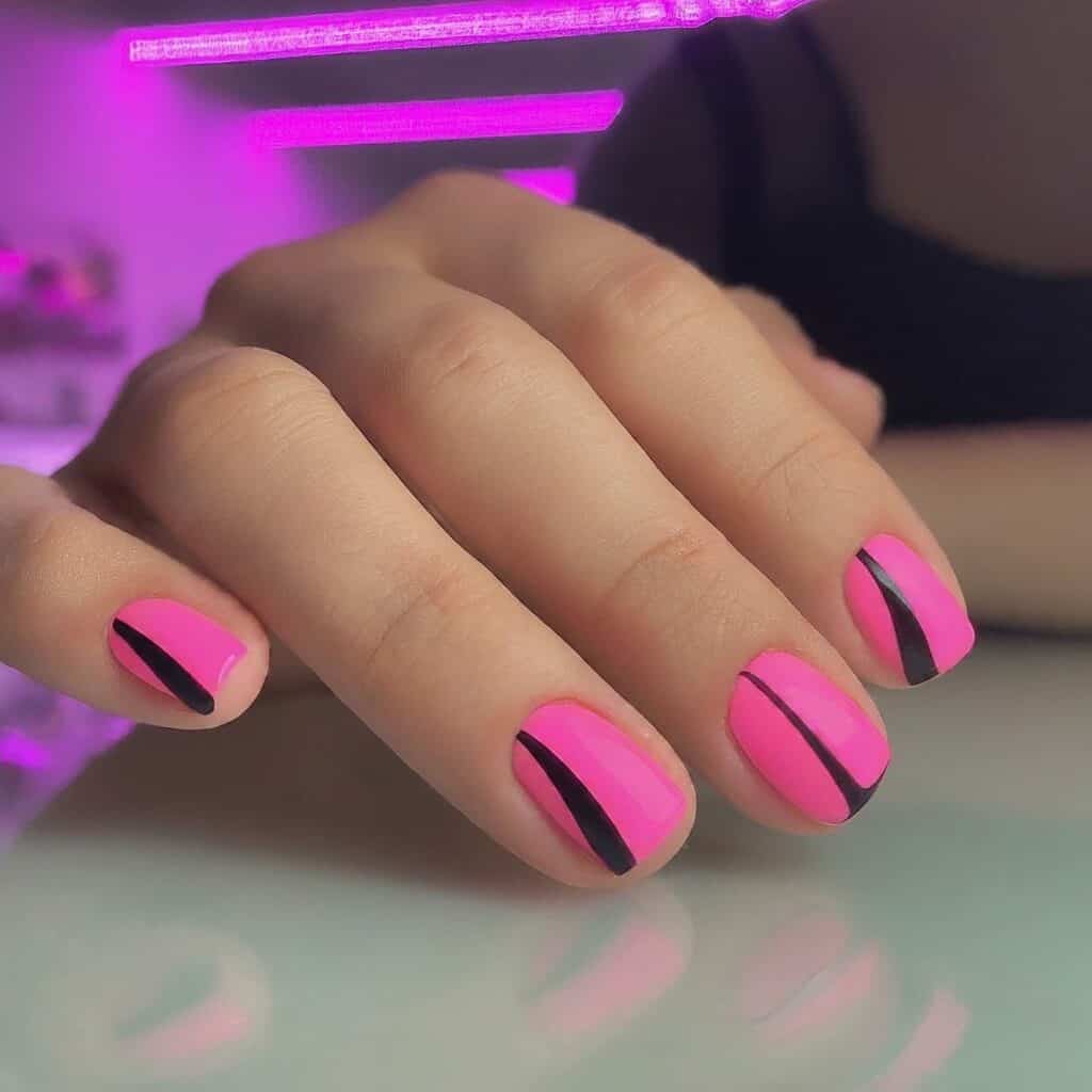 hot pink nail designs hot pink nail designs