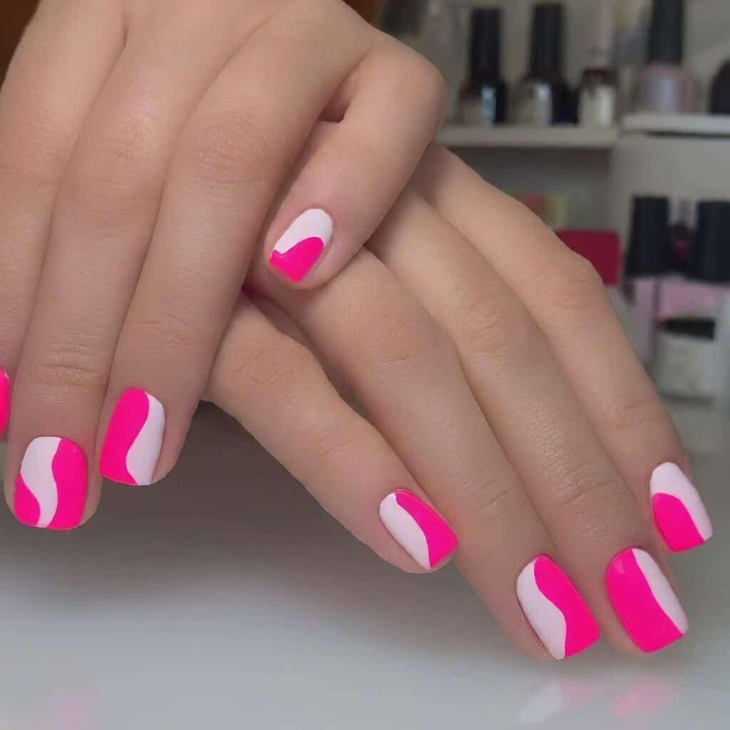 hot pink nail designs hot pink nail designs