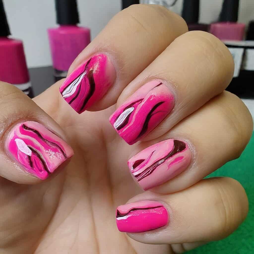 hot pink nail designs hot pink nail designs