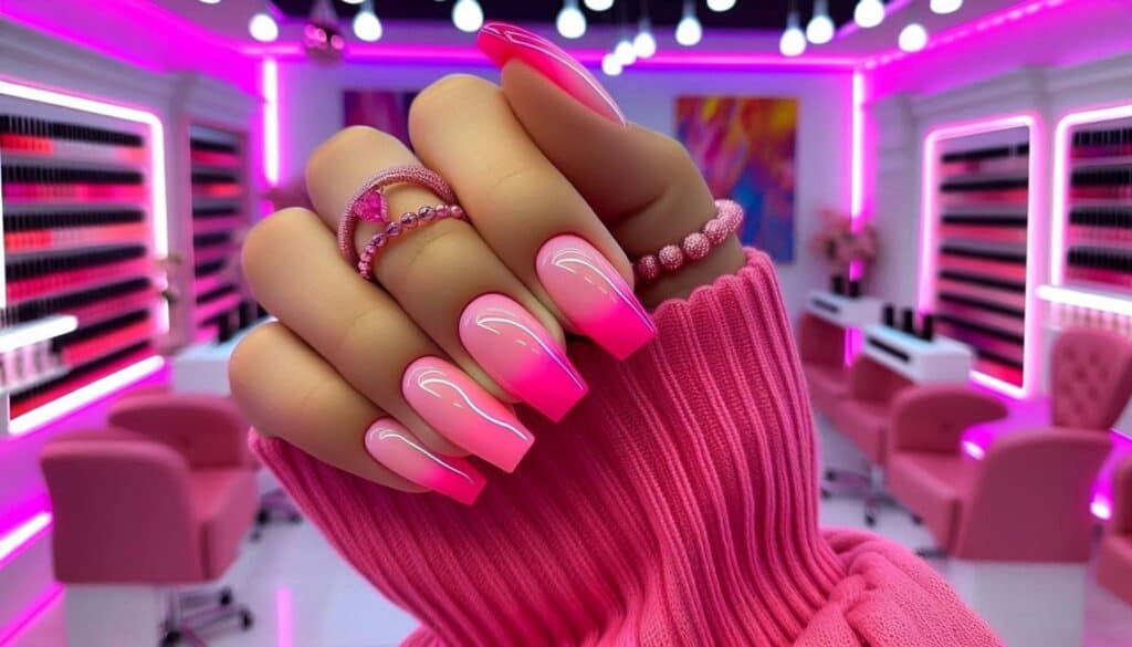 hot pink nail designs hot pink nail designs