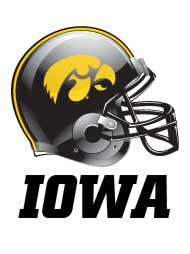 in editorial iowa football helmet graphic