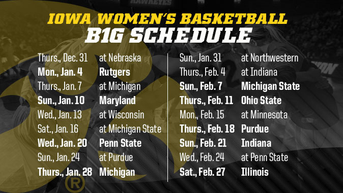 Iowa shop bb schedule