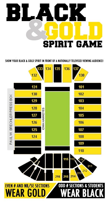 2012 Black and Gold Spirit Night stadium map