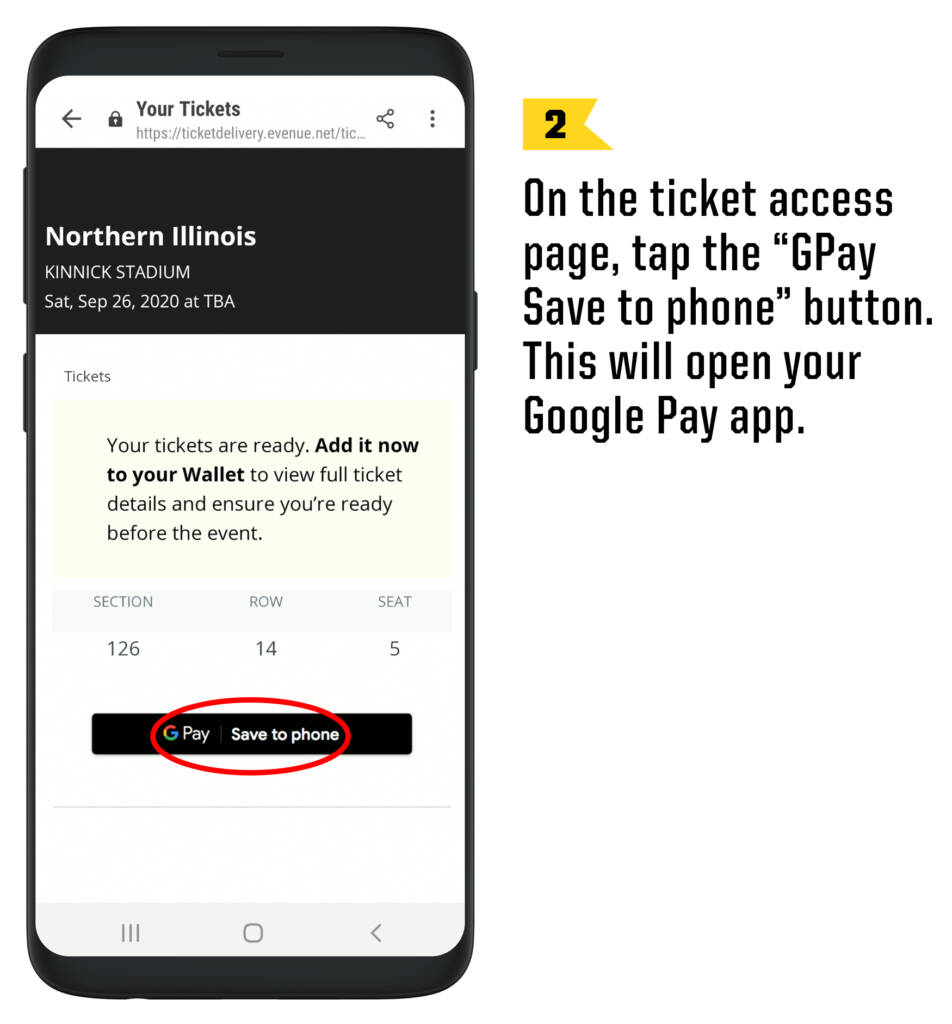 Ticket Instructions for Androids