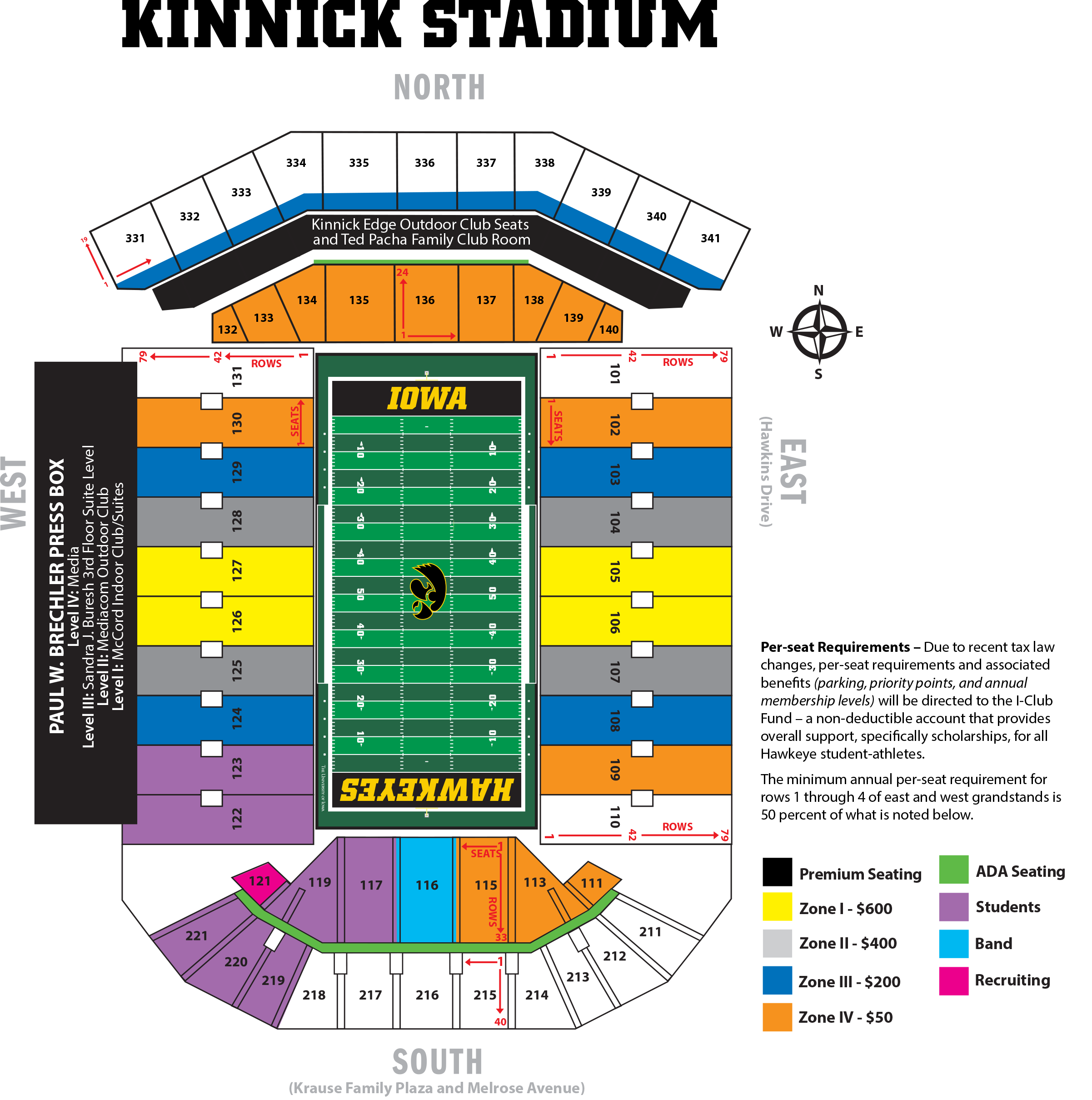 Big House Seating Chart With Row Numbers Two Birds Home