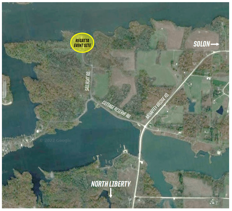 Map of Regatta Location at Lake McBride