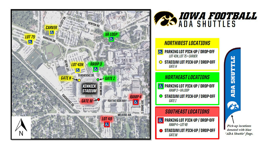 Iowa City Transit has several detours on home game days