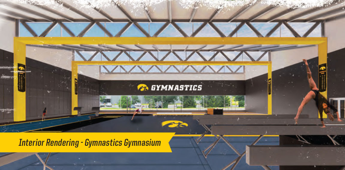 Interior rendering of proposed gymnastics gymnasium