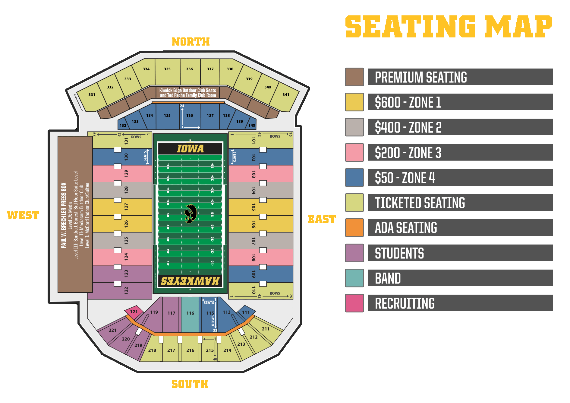 College Football Championship Game Interactive Seating Chart