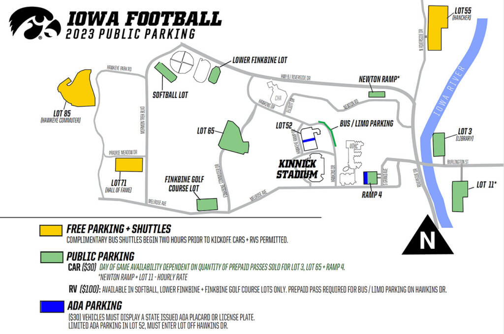 Diagram of Public Parking lots