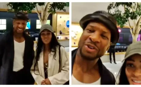 ‘The Disrespect Is Crazy’: Meagan Good Forced to Hold Back Jonathan Majors After He Nearly Comes to Blows Over Fan Who Disrespected His Wife