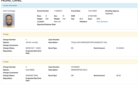 Carel Pedre arrest stems from ‘buttcrack’ image girlfriend posted, authorities say | Exclusive