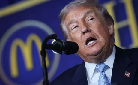 ‘No Wonder Everyone Says He Smells’: Trump’s Fast-Food Obsession Has Fans Gagging as the Full Details of His Order Make It Harder to Stomach