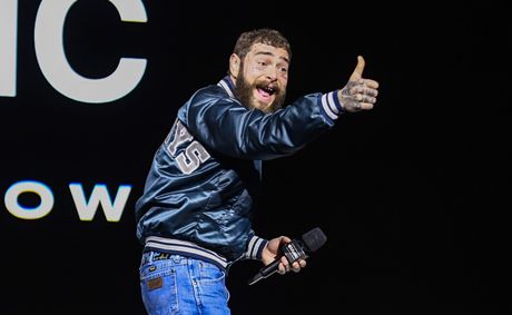 Post Malone Looks To Take Out Trash In Texas