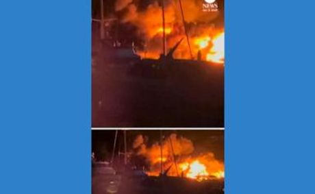 WATCH: Yachts destroyed in Sydney marina after fire erupts
