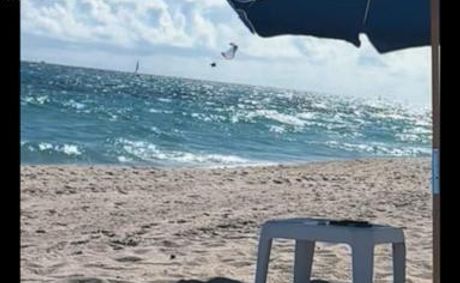 WATCH: Video shows paraglider's terrifying plunge off Florida coast