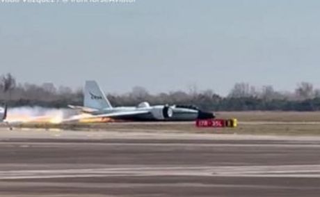 WATCH: Investigation underway after NASA jet's fiery hard landing in Texas