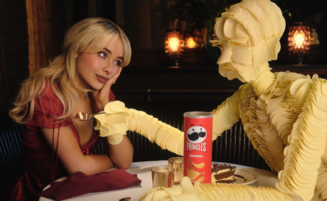 Sabrina Carpenter Falls in Love With a Man Made of Pringles in Unhinged Big Game Ad