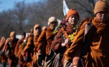 Buddhist monks' 108-day Walk for Peace ends in Washington DC