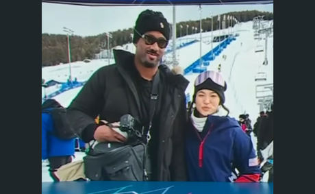 Myles Garrett wears Chloe Kim’s face to Olympics today