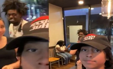 Kodak Black tries to leave Pizza Hut after cashier starts recording him [VIDEO]