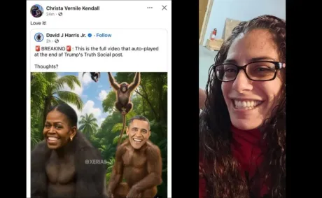 ‘She Needs to Lose Her Job!’: Rochester Nurse Put on Leave After Embracing Trump’s Racist Post Portraying the Obamas as Apes, But She Won’t Back Down