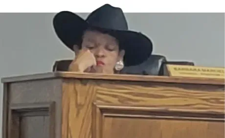 PRAIRIE VIEW CITY COUNCIL MEMBER WANTS PRAIRIE VIEW CITY COUNCIL TO “CLEAR” HER PAST DUE WATER BILL