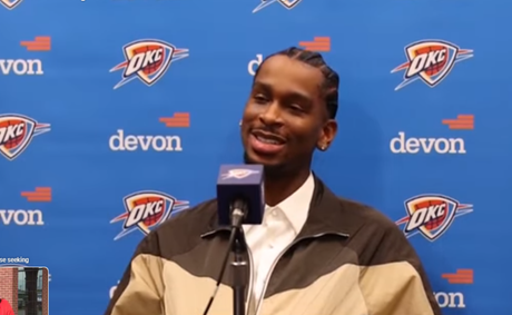 Shai Gilgeous-Alexander bundled up and the jokes came out