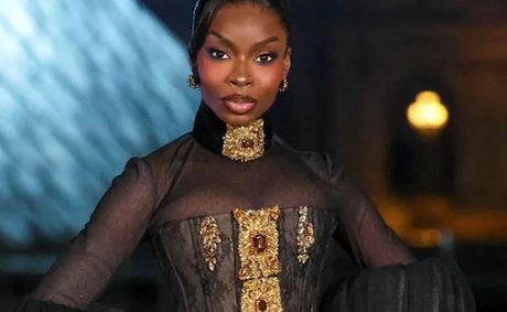 Art In Motion: Olandria Carthen Stuns In Khaled & Marwan Couture At Paris’ Le Grand Dîner Du Louvre