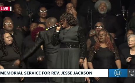 Jesse Jackson honored at Chicago funeral attended by three former presidents, who made political statements despite family asking them not to [VIDEO]