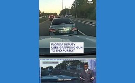 WATCH: Florida deputy uses grappling gun to end pursuit