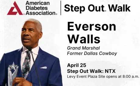 Cowboys Legend Everson Walls to Lead ADA North Texas Walk April 25th