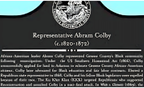 Abram Colby Honored with First Greene County Marker Recognizing His Role as One of Georgia’s Earliest Black Lawmakers Who Fought for Voting Rights Despite Violent Opposition