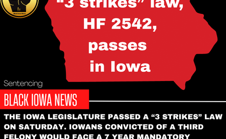 Iowa Legislature passes ‘3 strikes’ mandatory minimum sentencing law