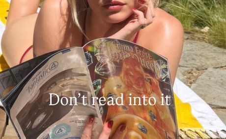 Samara Weaving Posts Poolside Pic With A Pile Of Emma Frost Comics: ‘Don’t Read Into It’