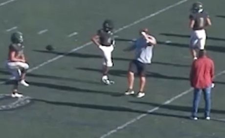 California high school coach fired after kicking football into player’s groin during practice [VIDEO]