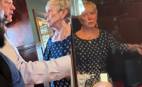 ‘You Better Back Up!’: White Woman Reaches for Black Man’s Hair at Happy Hour, Then Turns on the Waterworks When She Gets Checked