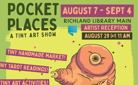 Small Mart is back at Richland Library Main for a second year of tiny art!