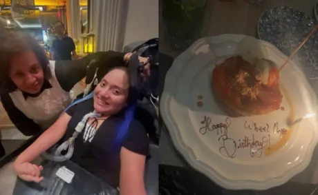 ‘Would Never Expect That’: Disabled Woman’s Birthday Dinner Turns Upside Down When Restaurant Brings Out Cake That Leaves Her Staring in Disbelief