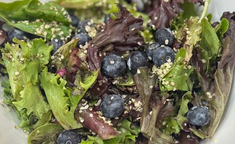 Blueberry Hemp Seed Salad in Five Minutes