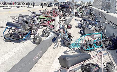Nearly 80 cited in Sixth Street Bridge minibike takeover
