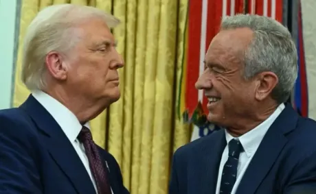 ‘Oh Look: Trump Interrupts Briefing Over RFK Jr.’s Look — Then Makes a Bizarre Comment About His Chest