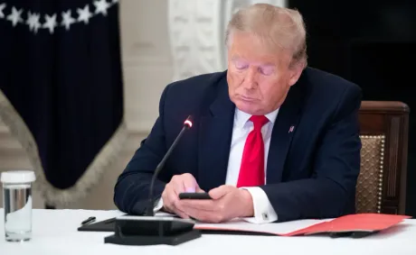 ‘He Doesn’t Know’: Trump Takes Credit for G7 Deal, Then a Leaked Photo Ignites Questions About What Was Happening Behind His Screen