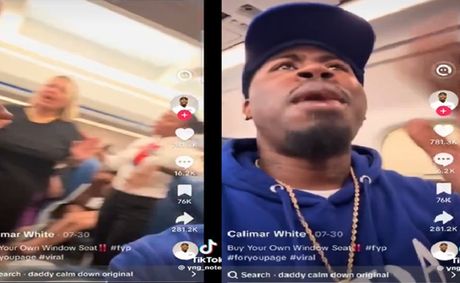 Viral “Calm Down Daddy” plane fight is a staged sketch by comedian Calimar White [VIDEO]