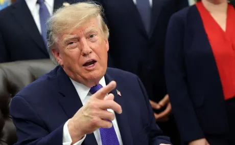 ‘What Is Wrong with Her?’: Trump’s Big Announcement Goes Off the Rails as Woman Makes Bizarre Moves Behind His Back — Then He Turns Around