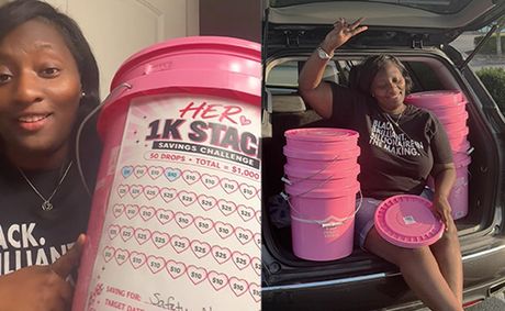 Meet the Black Mom Whose Viral Pink Bucket Challenge is Helping Women Take Control of Their Finances