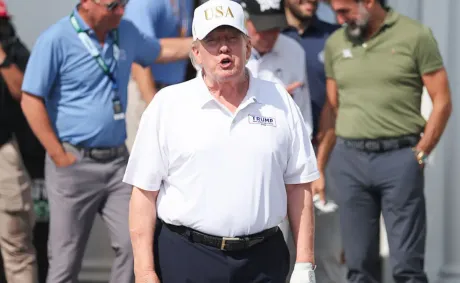 Trump Gets Stripped of His Dignity as Giant Naked Gold Statue Puts His Belly on Display
