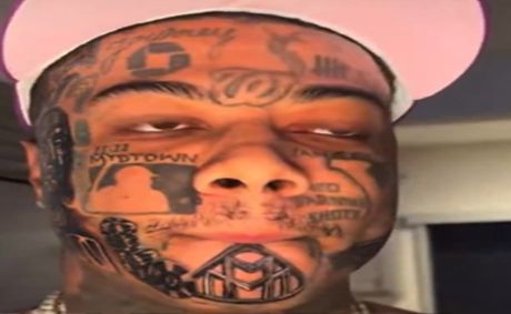 Blueface shows off heavily expanded face tattoos days after proposing to Chrisean Rock